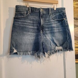 Paige Distressed Jean Shorts Boyfriend Or High Rise